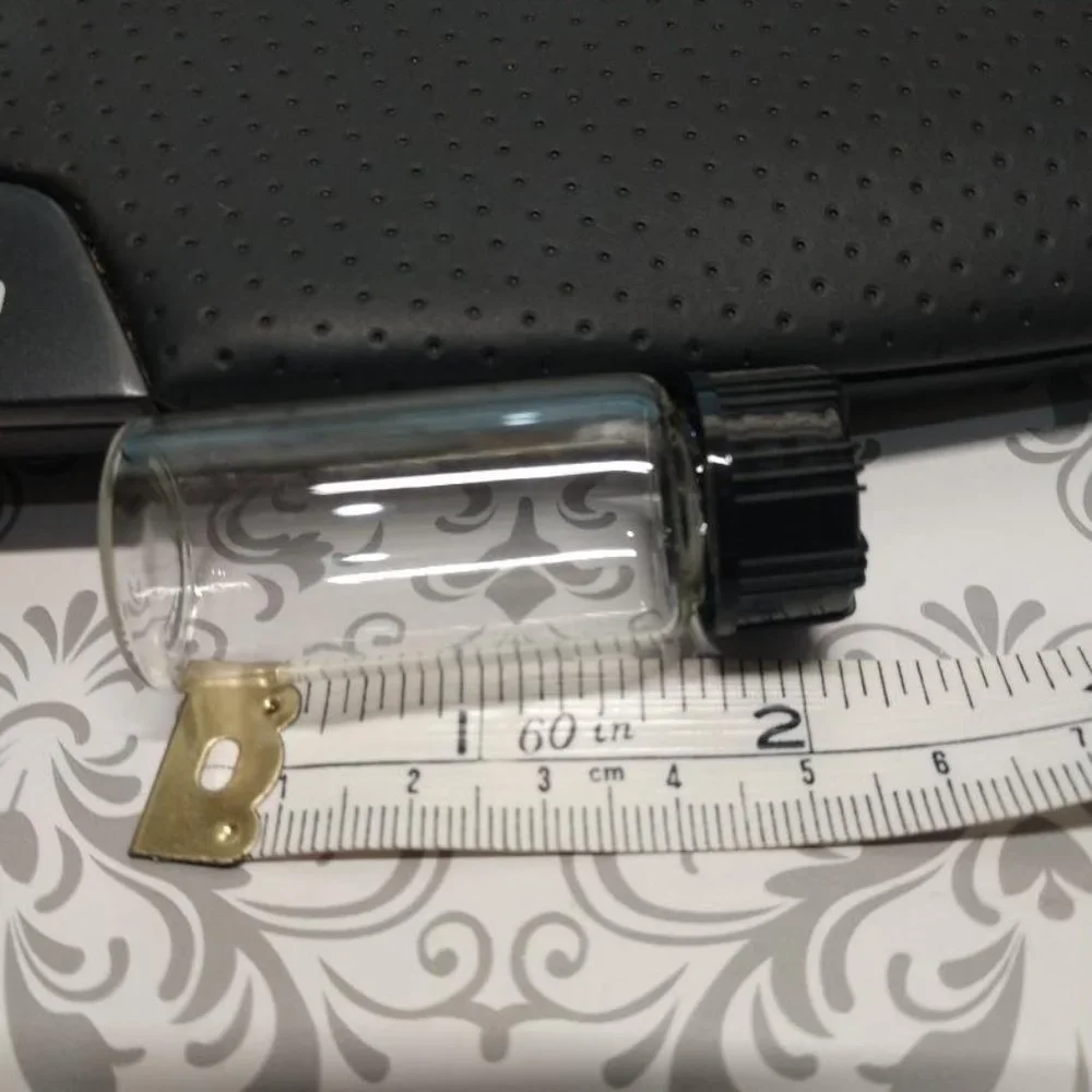 50 Small Glass Vial Bottles Clear Containers with Screw Cap